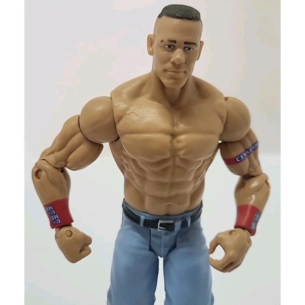 WWE John Cena Action Figure Mattel 2011 Blue Jorts Red Wristbands V1268 Toy WWF‎